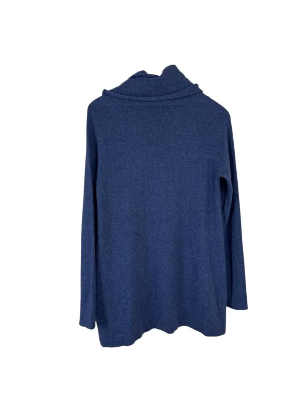 Blossom Cashmere Blue Cowl Neck Sweater Size XS Kangaroo Pocket Oversized Warm